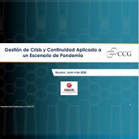 Gestión de Crisis y Continuidad aplicada a un escenario de Pandemia